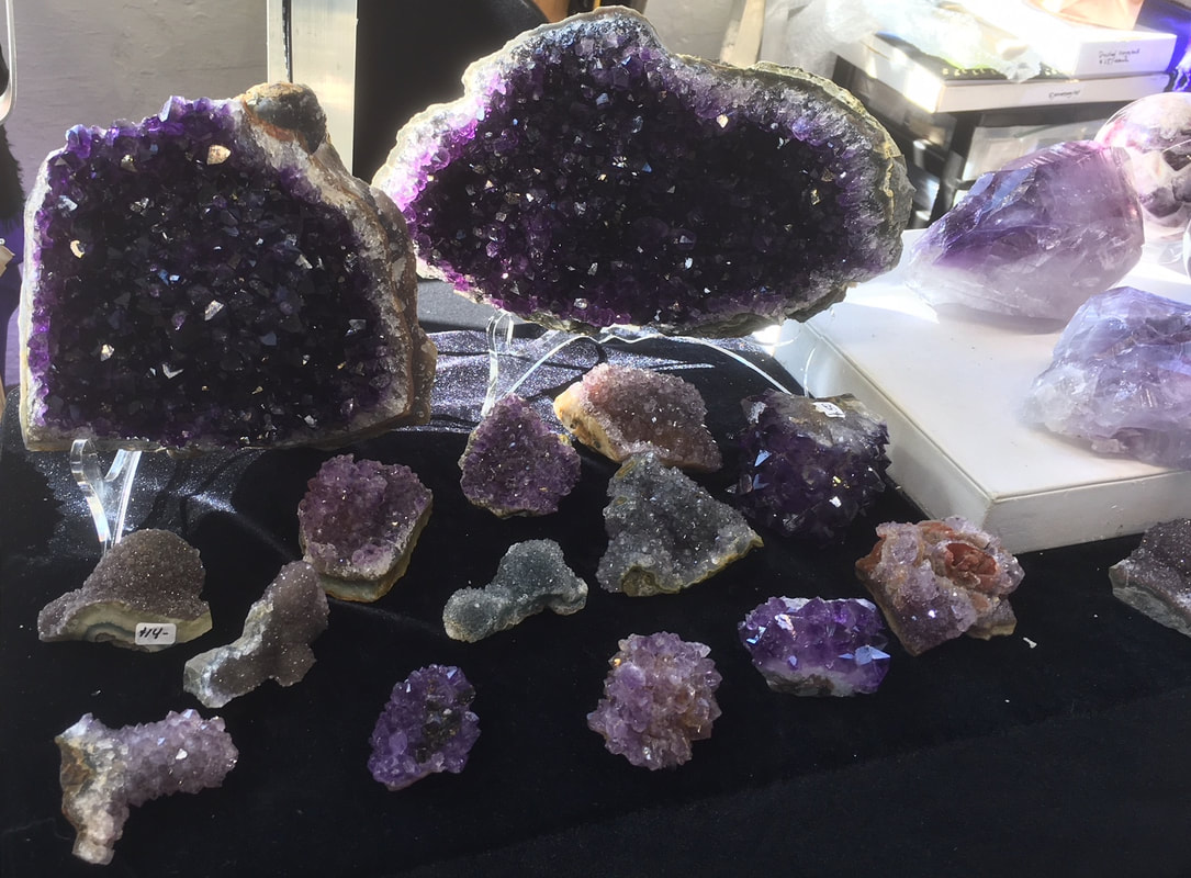 Amethyst crystal cluster from Brazil
