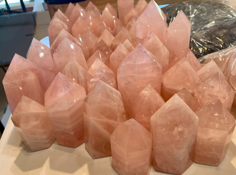Premium Polished Rose Quartz Crystals